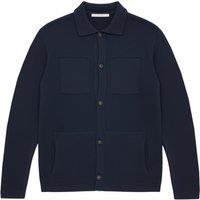 Peregrine Pure Cotton Knitted Shirt Navy