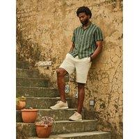 FatFace Linen Blend Lightweight Shorts Natural