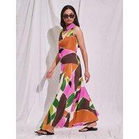 RO&ZO Geometric Maxi Skirt Multi