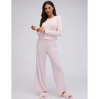 Boux Avenue Stripe Pointelle Pyjama Set Pink Mix