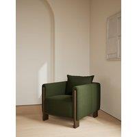 Gallery Direct Block Velvet Accent Chair Dark Green