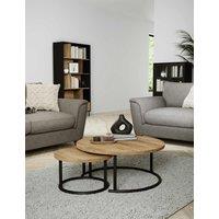 Gallery Direct Holt Wood Nesting Coffee Tables Natural Mix