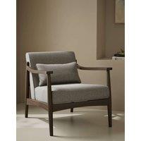 Gallery Direct Sherwood Dark Oak Chenille Accent Chair Grey