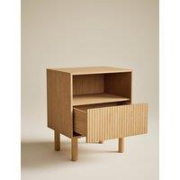 Gallery Direct Fluted Bedside Table Natural