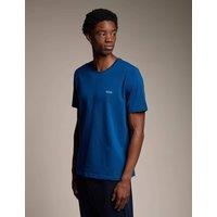 Boss Regular Fit Cotton Rich Crew Neck T-Shirt Light Blue
