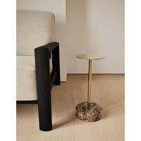 Gallery Direct Brass & Marble Base Side Table Antique Brass
