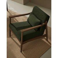 Gallery Direct Sherwood Dark Oak Velvet Accent Chair Dark Green