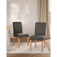 Gallery Direct Set of 2 Malton Dining Chairs Charcoal Mix