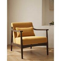 Gallery Direct Sherwood Dark Oak Velvet Accent Chair Gold
