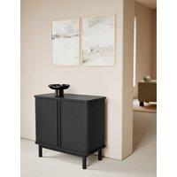 Gallery Direct Fluted 2 Door Sideboard Black