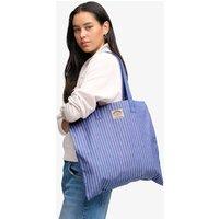 Superdry & Co Pure Cotton Striped Top Handle Tote Bag Navy