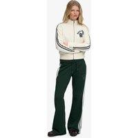 Superdry & Co Cotton Rich Side Stripe Wide Leg Joggers Green