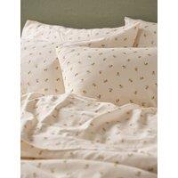 Piglet In Bed 2 Pack Linen Rich Posy Bud Pillowcases Yellow Mix