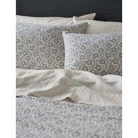 Piglet In Bed 2 Pack Linen Rich Folk Floral Pillowcases Blue Mix