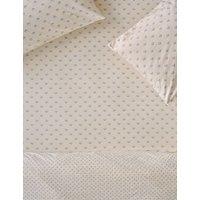 Piglet In Bed Washed Cotton Martha Floral Fitted Sheet Light Blue Mix