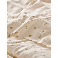 Piglet In Bed Posy Bud Linen Blend Flat Sheet Yellow Mix