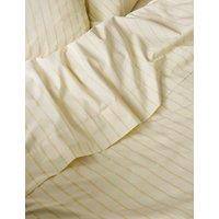 Piglet In Bed Washed Cotton Slumber Stripe Flat Sheet Yellow Mix