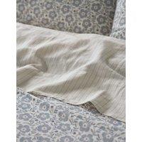 Piglet In Bed Linen Rich Folk Floral Flat Sheet Grey Mix