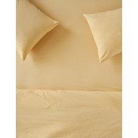 Piglet In Bed Washed Cotton 220 Thread Count Fitted Sheet Yellow