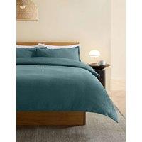 MADE Pure Cotton Waffle Bedding Set Blue
