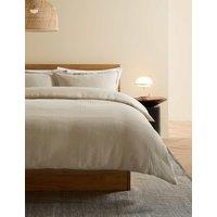 MADE Pure Cotton Waffle Bedding Set Oatmeal