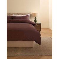 MADE Pure Cotton Textured Bedding Set Chocolate