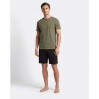 Lyle & Scott Embroidered Cotton Pyjama Set Green Mix