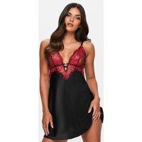 Ann Summers Embroidered Chemise Black Mix