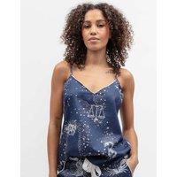 Cyberjammies Cotton Modal Zodiac Print Cami Top Navy Mix