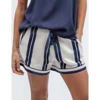 Cyberjammies Cotton Modal Striped Pyjama Shorts Navy Mix