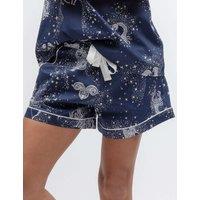 Cyberjammies Cotton Modal Zodiac Print Pyjama Shorts Navy Mix