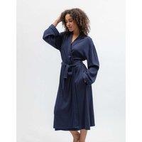 Cyberjammies Cotton Modal Jersey Dressing Gown Navy