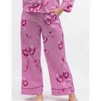 Cyberjammies Cotton Modal Bow Print Pyjama Bottoms Pink Mix