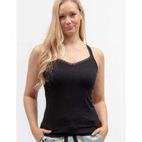 Cyberjammies Cotton Modal Lace Cami Top Black