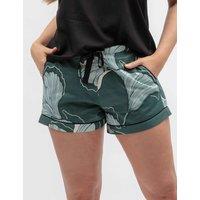 Cyberjammies Cotton Rich Floral Pyjama Shorts Green Mix