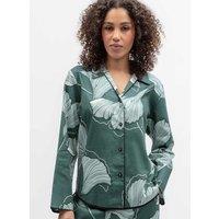 Cyberjammies Cotton Modal Floral Pyjama Top Green Mix