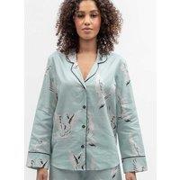 Cyberjammies Cotton Rich Swan Print Pyjama Top Mint