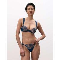 Bluebella Avery Embroidery Thong Blue Mix
