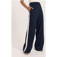 SABA Side Stripe Wide Leg Trousers Navy