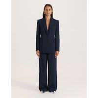 SABA Stitch Detail Single Breasted Blazer Navy