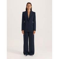 SABA Stitch Detail Single Breasted Blazer Navy