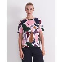 Sportscraft Mercerised Cotton Abstract Print T-Shirt Black Mix