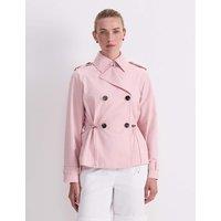 Sportscraft Cotton Rich Waisted Short Trench Coat Pink