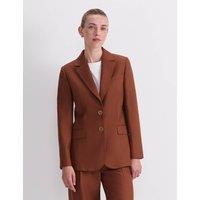 Sportscraft Wool Rich Tailored Blazer Brown