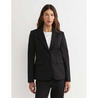 Sportscraft Cotton Rich Single Breasted Blazer Black