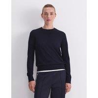 Sportscraft Pure Wool Crew Neck Jumper Navy