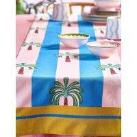 ELEANOR BOWMER Electric Coast Palm Tree Pure Cotton Table Runner Multi