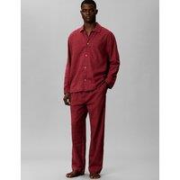 Calvin Klein Pure Cotton Checked Pyjama Bottoms Red Mix