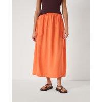 HUSH Barrel Midi Skirt Orange