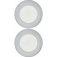 Wedgwood Set of 2 Wedgwood Gio Pinstripe Plates 23.8cm White